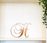 Fancy Monogram Metal Letter with Powder Coat | Wall Decor | Front Door or Entryway