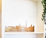 Washington DC Skyline Metal Wall Art with Powder Coat, 34 Color Options | City Wall Decor