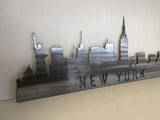 New York City Skyline Metal Wall Art with Powder Coat