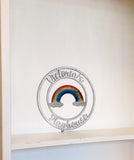 Personalized Metal Rainbow Door Hanger Metal Wall Art