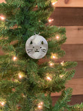 Cat Face Metal Christmas Tree Ornament | Holiday Decor | Stocking Stuffer | Handmade Gift | Kitten Present | Gift for Pet Lover
