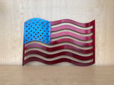 Metal Waving American Flag with Multiple Color Options