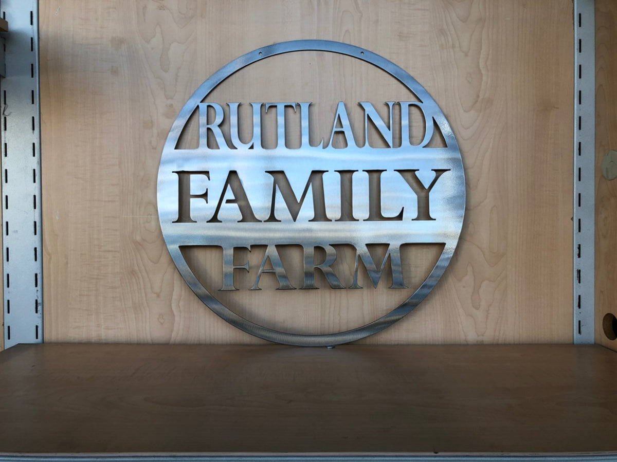 Personalized Family Farm Last Name Metal Wall Art | Farmhouse Decor ...