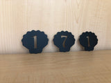 Sea Scallop Shell Address House Number with Powder Coat, Any Color, Various Sizes