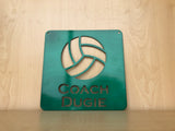 Personalized Metal Volleyball Wall Art with Name, Choose Your Powder Coat Color