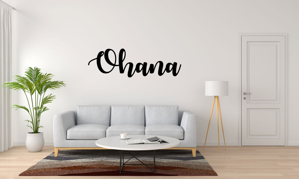 Ohana Metal Wall Art in Script 