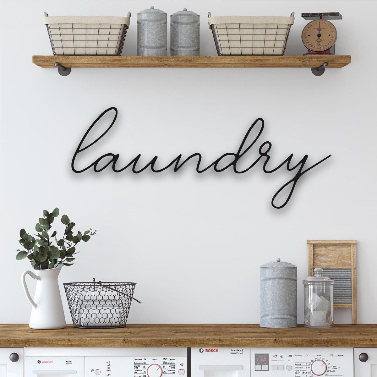 Laundry Room Metal Wall Art
