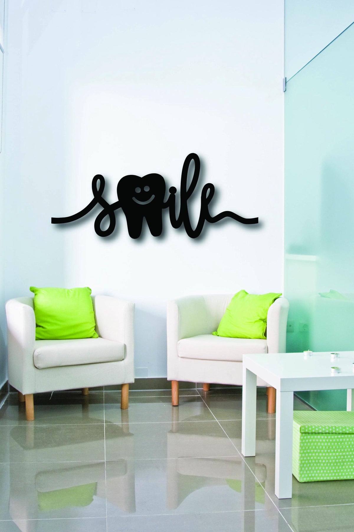 Smile Tooth Metal Wall Art