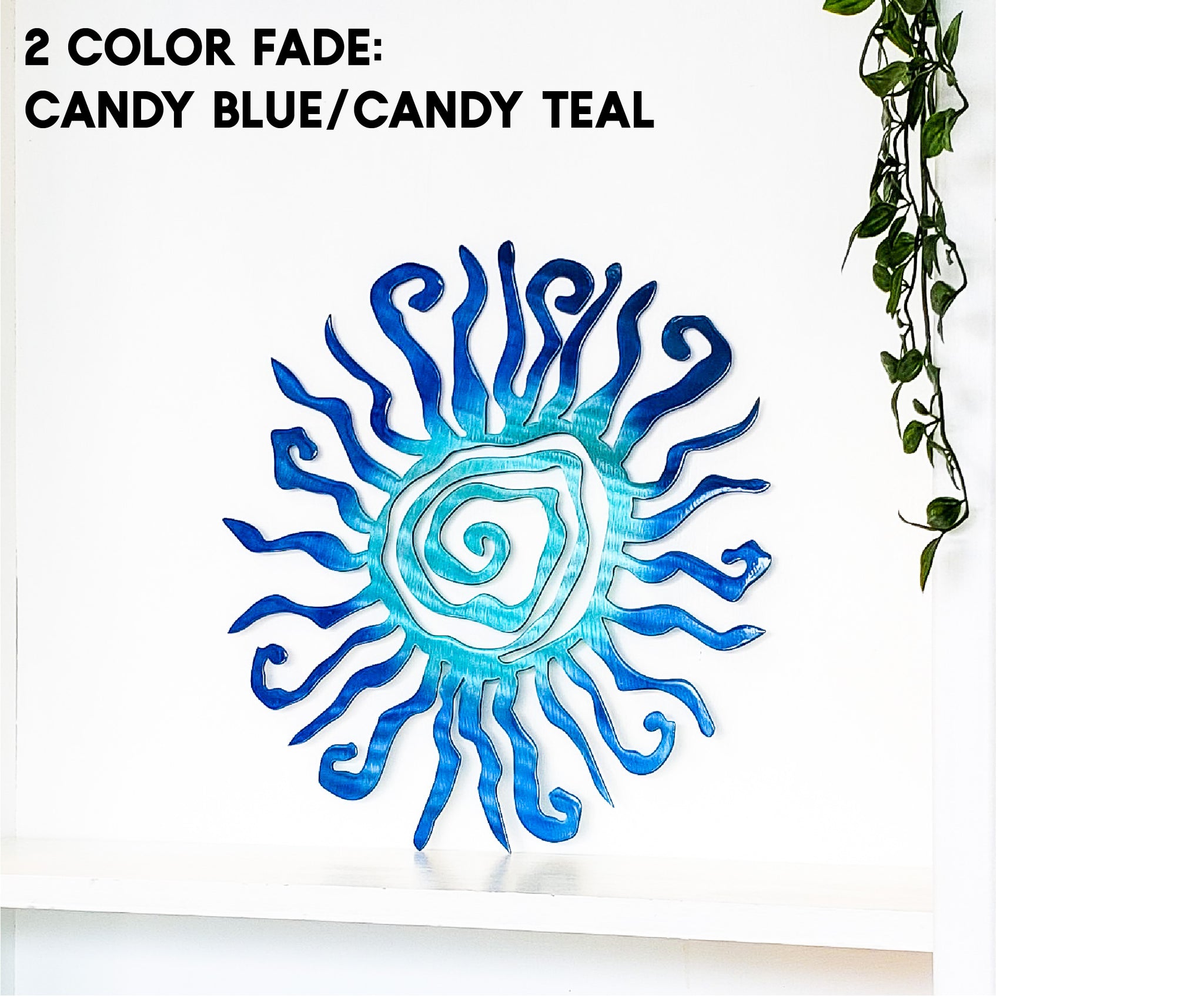 Wacky Sun Metal Wall Art with Multi-Color Powder Coat Fade | Good