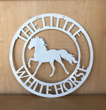 Personalized Horse Ranch Metal Sign or Wall Art, Choose Any Powder Coat Color