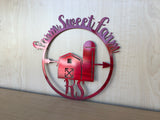 Farm Sweet Farm State Metal Wall Art Sign with Powder Coat