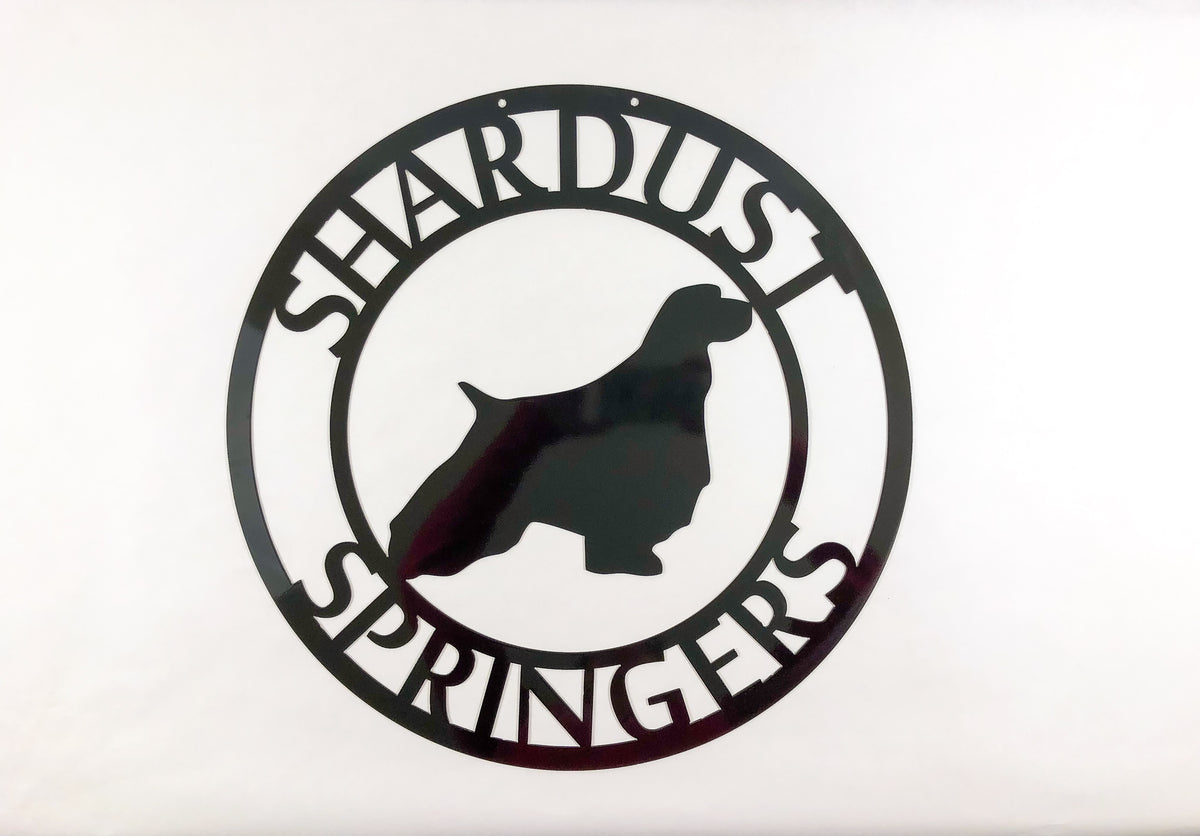Personalized Springer Dog Metal Wall Art, Kennel Sign, Indoor Outdoor Home Decor