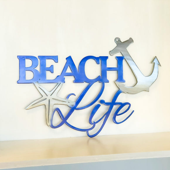 Beach Life Metal Wall Decor