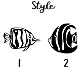 Tropical Fish Metal Multi-Color Wall Art, You Choose Any 2 Colors