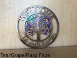 Personalized Tree Of Life Circle Metal Wall Art | Powder Coated