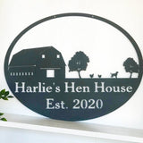 Farm Scene Personalized Metal Wall Art