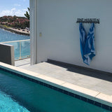Personalized Towel Rack Hanger with Hooks, Powder Coated with Matching Screws