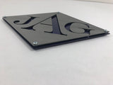 Dual Diamond Metal Monogram