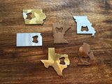 State Steel Bottle Opener with Powder Coat, Choose your Color, Handmade, Magnetic or Keychain