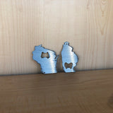 State Steel Bottle Opener with Powder Coat, Choose your Color, Handmade, Magnetic or Keychain