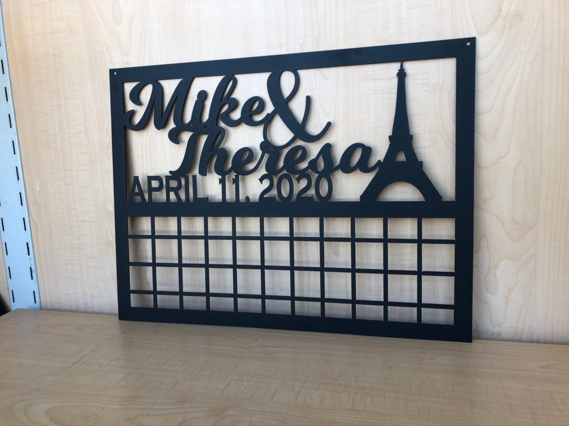 Bridge Love Lock Personalized Metal Wall Art