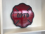 Custom Firefighter Maltese Cross Metal Wall Art
