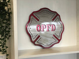 Custom Firefighter Maltese Cross Metal Wall Art