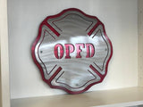 Custom Firefighter Maltese Cross Metal Wall Art