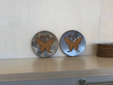 Butterfly 4" Steel & Cork Coaster with Powder Coat