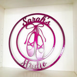 Ballet Shoe Personalized Metal Wall Art with Custom Text