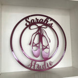 Ballet Shoe Personalized Metal Wall Art with Custom Text