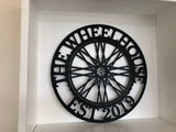 Personalized Bicycle Wheel Metal Wall Art