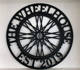 Personalized Bicycle Wheel Metal Wall Art