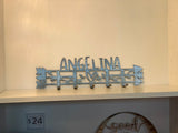 Personalized Metal Coat Hanger with 5 Hooks, Mounting Hardware Included