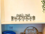 Personalized Metal Coat Hanger with 5 Hooks, Mounting Hardware Included