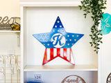 USA Star Personalized Monogram Door Hanger Wall Art