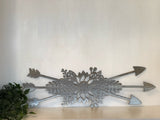 Floral Arrow Bunch Decoration Metal Wall Art | Home Decor | Sunflower Hanging