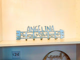Personalized Metal Coat Hanger with 5 Hooks, Mounting Hardware Included