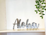 Aloha Metal Wall Art in Script