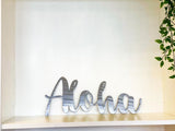 Aloha Metal Wall Art in Script
