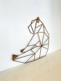 Geometric Bear Metal Wall Art