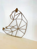 Geometric Bear Metal Wall Art