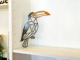 Geometric Toucan Metal Wall Art with Multi-Color Fade Option