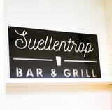 Personalized Bar & Grill Rectangle Sign Metal Wall Art | Outdoor Patio Decor | Wine Cellar and Home Bar | Basement Decor
