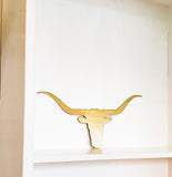 Metal Longhorn Wall Art Sign with Powder Coat