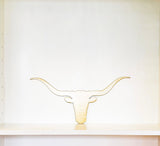 Metal Longhorn Wall Art Sign with Powder Coat