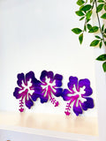 Metal Triple Hibiscus Wall Art, Powder Coated