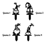 Gnome Metal Garden Stake, QTY 1, Powder Coated, Choose your Style, Color and Size