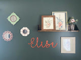 Personalized Name Sign Metal Wall Art for Nursery or Kids Room