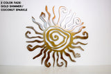 Wacky Sun Metal Wall Art with Multi-Color Powder Coat Fade
